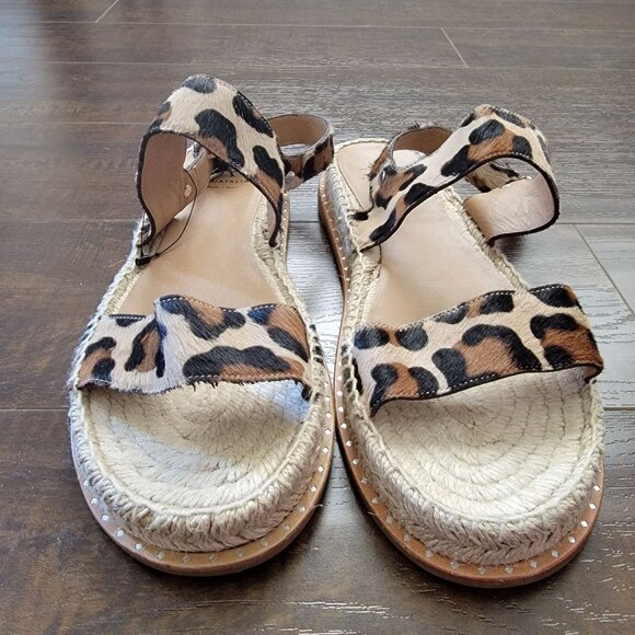 NEW Aquatalia Sandals Womens 9 Leopard Designer Contemporary Chic Summer - Picture 5 of 9
